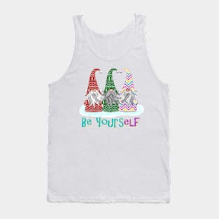 Be Yours-Elf Three Christmas Gnomes Tank Top